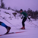 Från tätkvintetten varv1, Niclas och Bosa 4-5km in i loppet